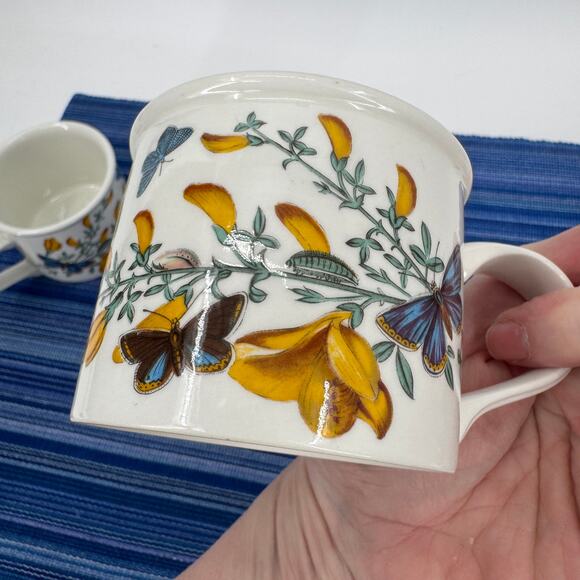 Portmeirion Botanic Garden Tea Cups Mugs 8 oz Cytisus Scoparius Broom Set of 2 - Picture 8 of 12